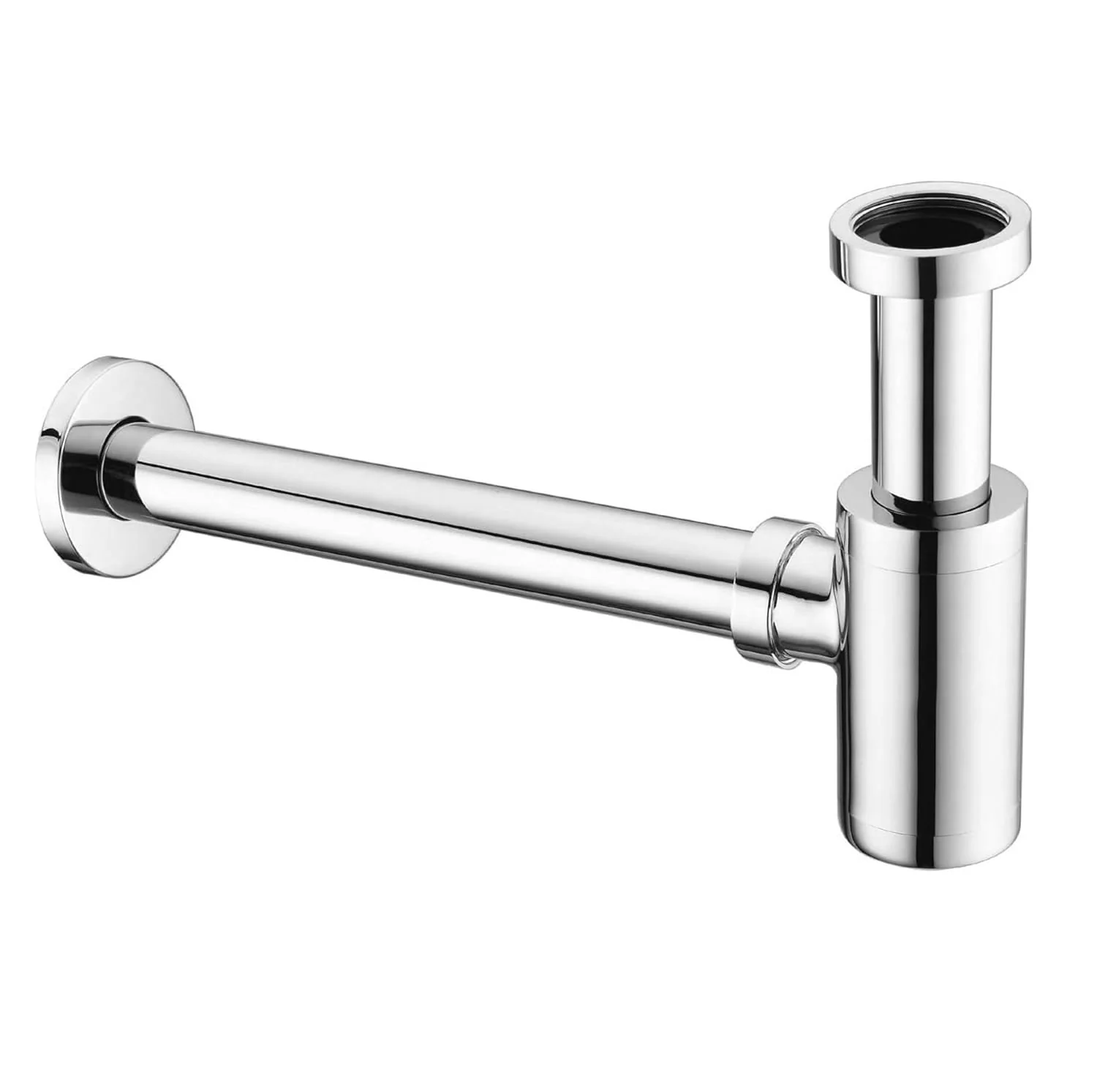 12 inch Stainless Steel Silver Bottle Trap with Flange - Image 8