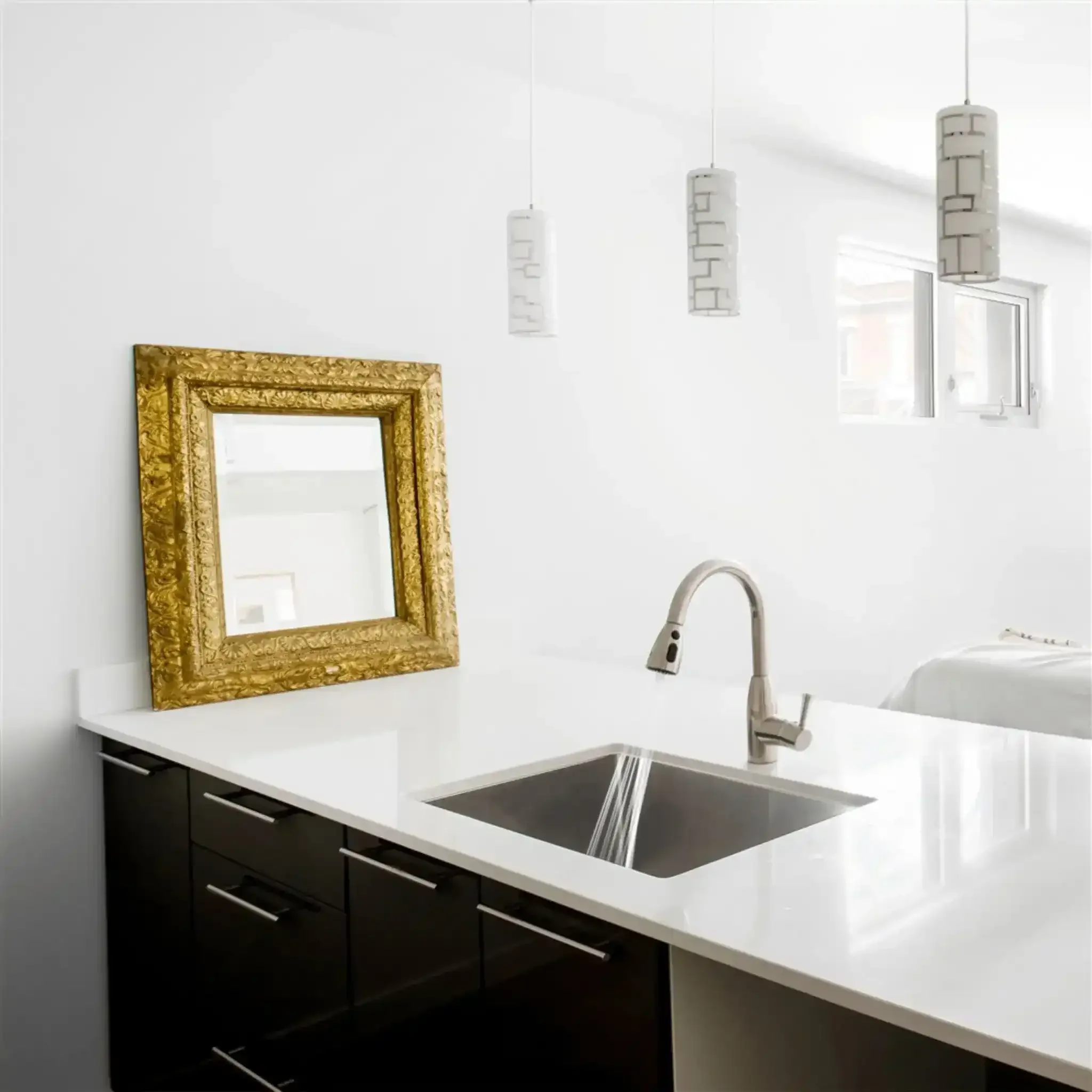 Premium Handmade (24 x 24x 10) Stainless Steel Single Bowl  Silver Kitchen Sink - Image 4