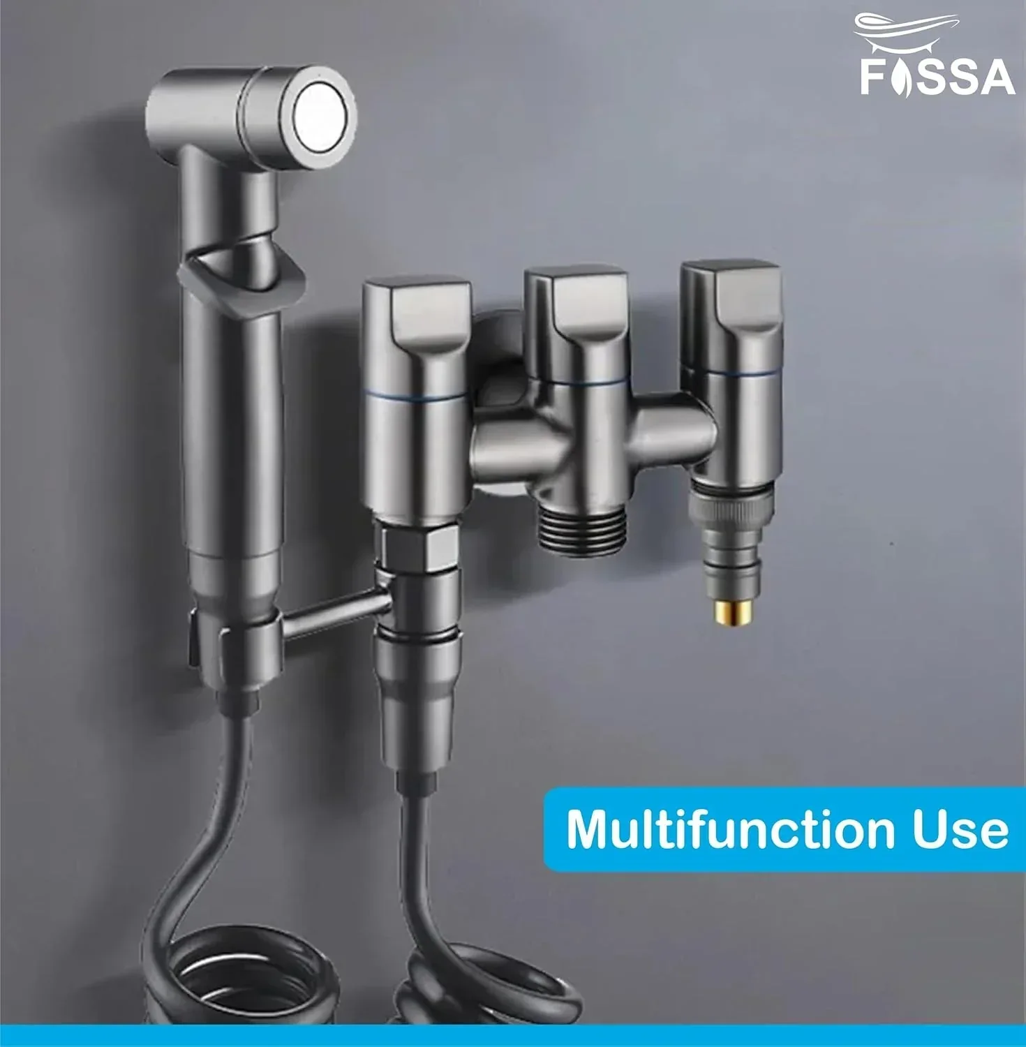 3 in 1 Outlet Laundry Faucet Black Stainless Steel Angle Valve - Image 7