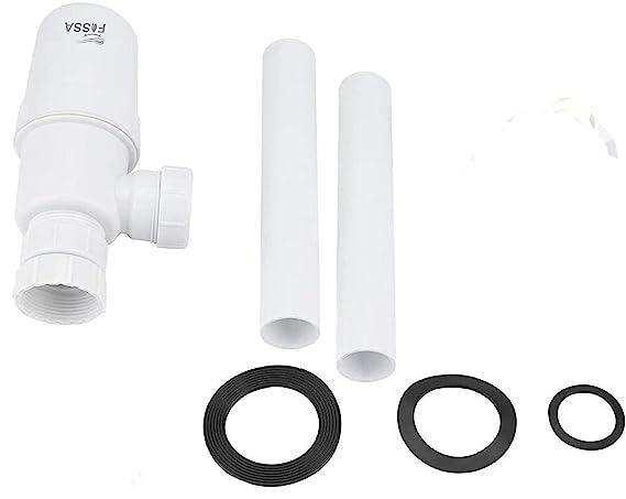 12 inch ABS White Bottle Trap with Flange - Image 4