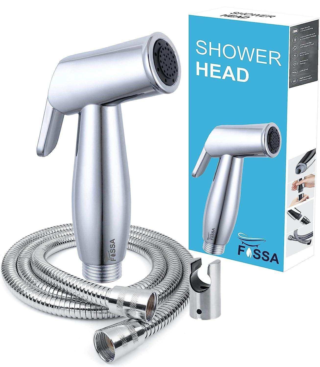 Corus Silver ABS Health Faucet with 1 Meter 304-Grade SS Hose Pipe & Hook - Image 6
