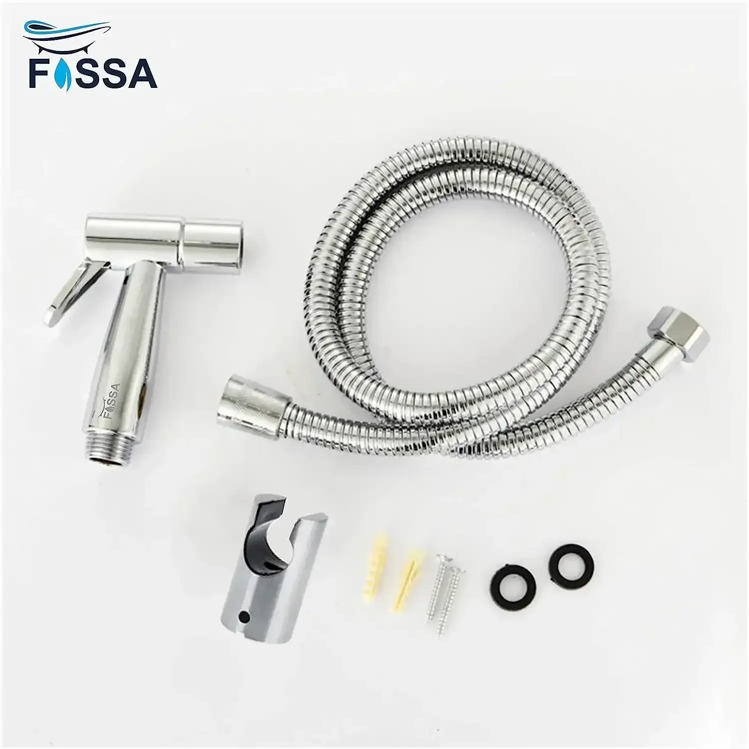 Firo Silver ABS Health Faucet with 1 Meter 304-Grade SS Hose Pipe & Hook - Image 5