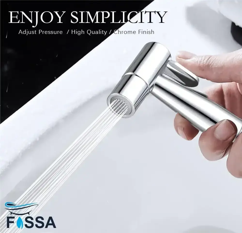 Firo Silver ABS Health Faucet with 1 Meter 304-Grade SS Hose Pipe & Hook - Image 8