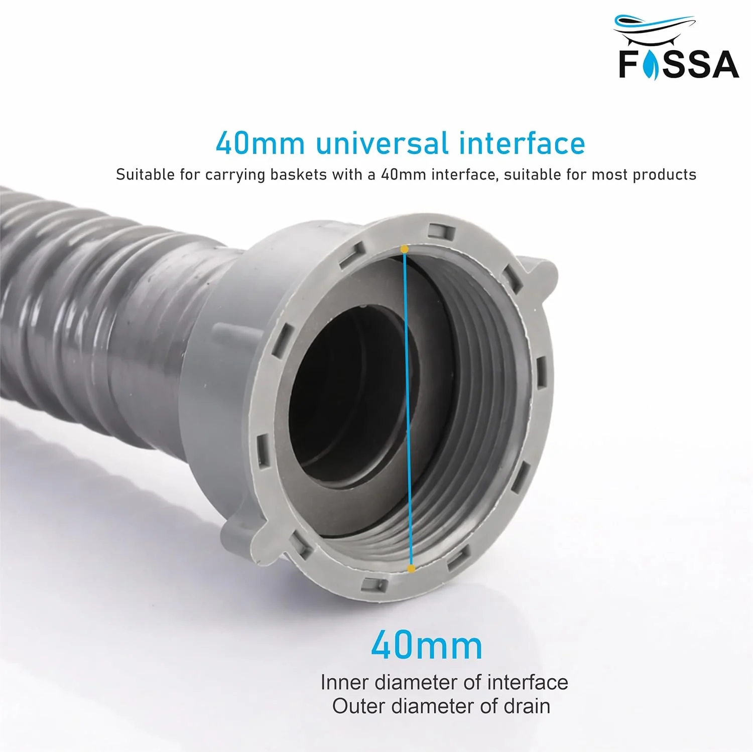 Kitchen Sink Flexible Waste Pipe Grey - Image 7