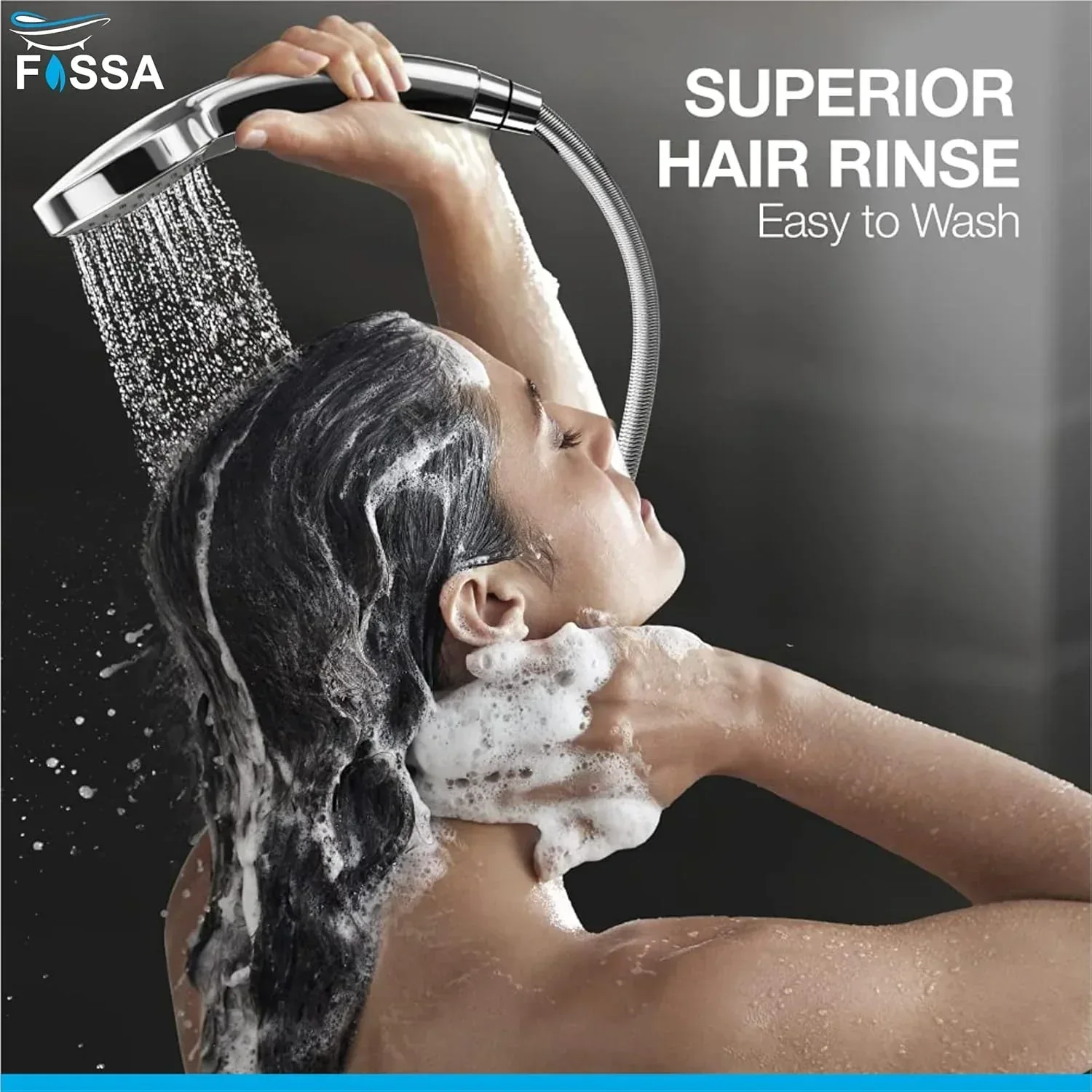 Gloria 2 Modes Chrome Finish Hand Shower With 1.5 Meter 304- Grade Stainless Steel Hose Pipe & Hook - Image 6
