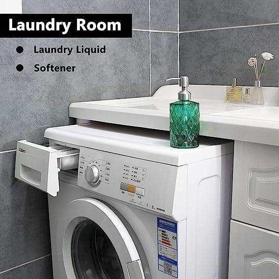 350ml Diamond White Glass Soap Dispenser Green - Image 7