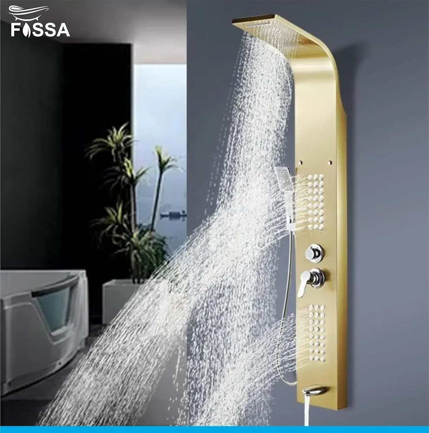Smart Waterfall Shower Panel Set (Gold) - Image 5