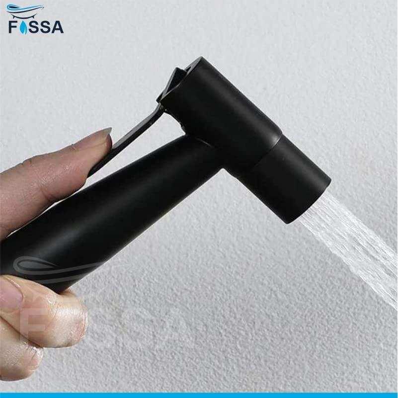 Hand Held Bidet Sprayer Black ABS Health Faucet with 1 Meter 304-Grade SS Hose Pipe & Hook - Image 4