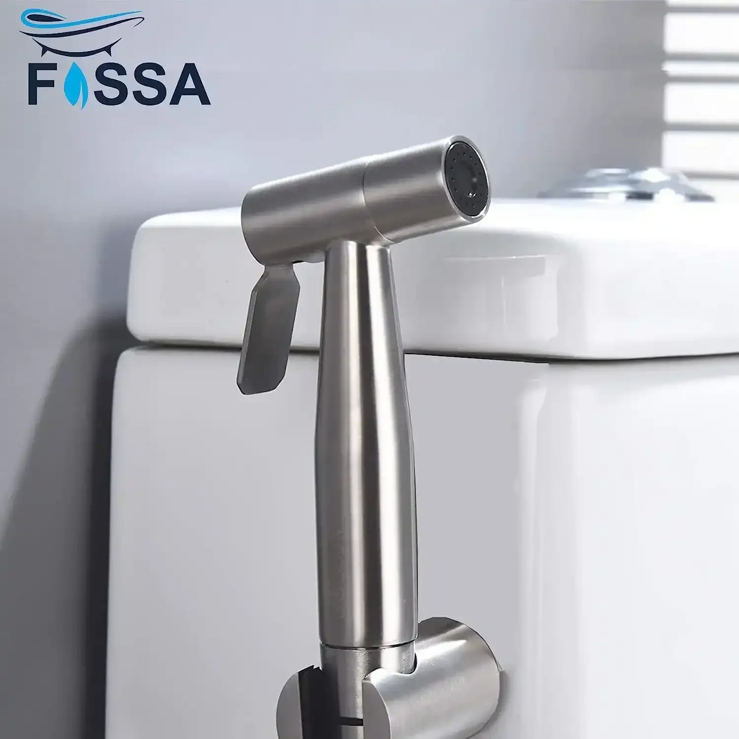 Hand Held Bidet Sprayer Silver ABS Health Faucet with 1 Meter 304-Grade SS Hose Pipe & Hook - Image 4